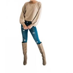 NEW FALCON PARK lillian sweater in cafe latte